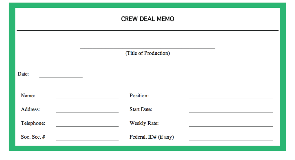 crew deal memo