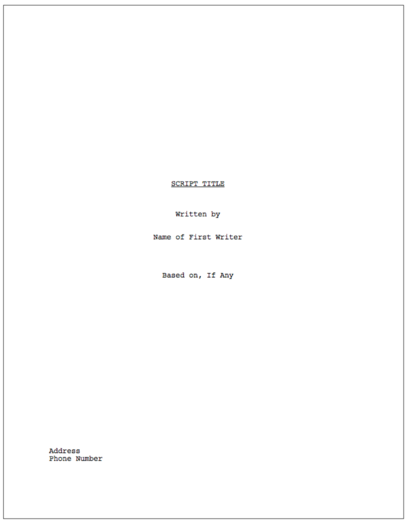 title page screenplay 2
