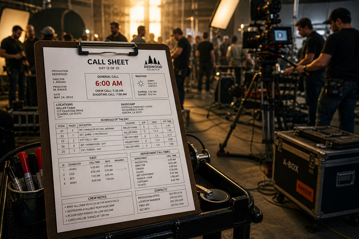 What Is a Call Sheet in Film? (Free Template + Complete Guide for ...