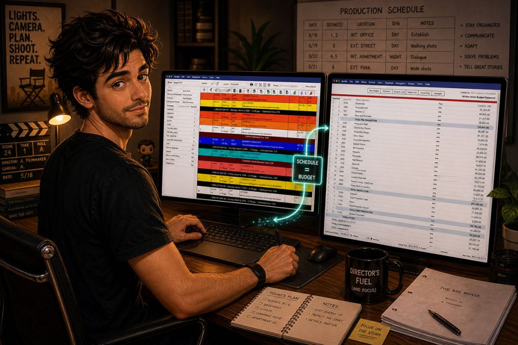 film scheduling and budgeting software working together in one workflow